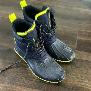 Tommy Hilfiger Black and Yellow Winter Boots